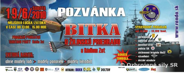 Bitka o Vodné dielo Žilina - pozvánka