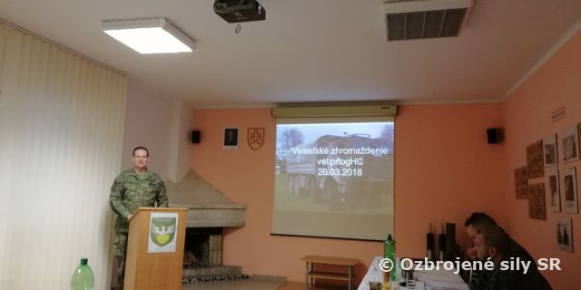 Vyhodnotenie výcvikového roku 2017 veliteľa Práporu logistiky Hlohovec