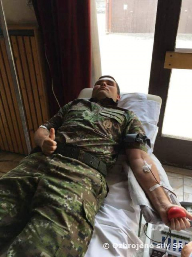 Príslušníci Základne výcviku a mobilizačného doplňovania Martin darovali krv