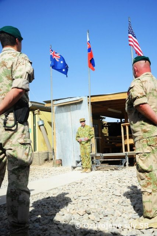 Vlajka Slovenskej republiky doviala nad afganským Uruzganom