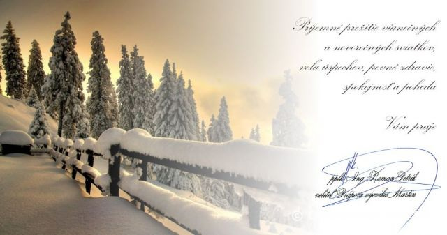 Vianočný pozdrav veliteľa Práporu výcviku Martin