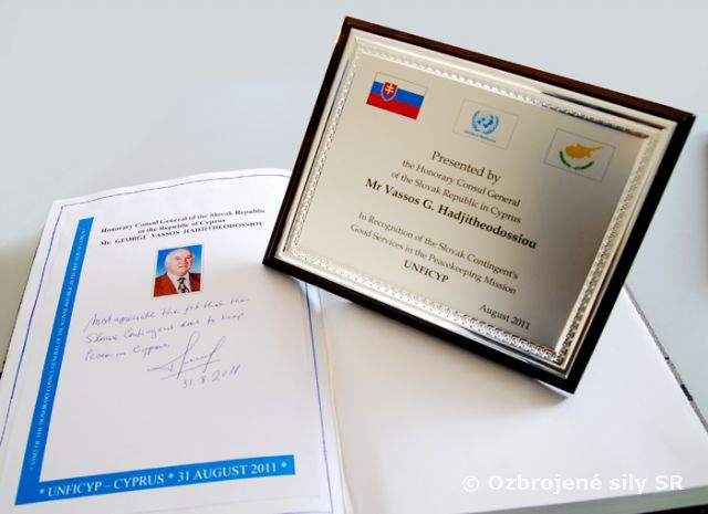 Honorárny konzul SR na Cypre ocenil prácu slovenských vojakov