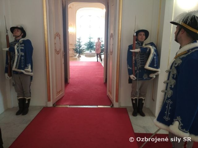 Čestná stráž privítala predsedu Poslaneckej snemovne Parlamentu ČR