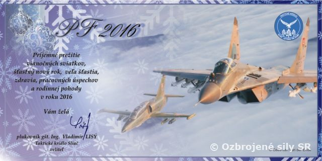 Vianočné prianie veliteľa Taktického krídla Sliač