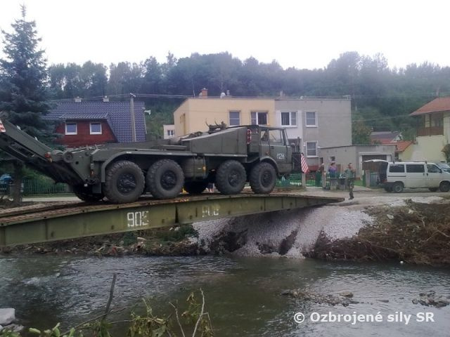 Stavba ďaľšieho ženijného mostu