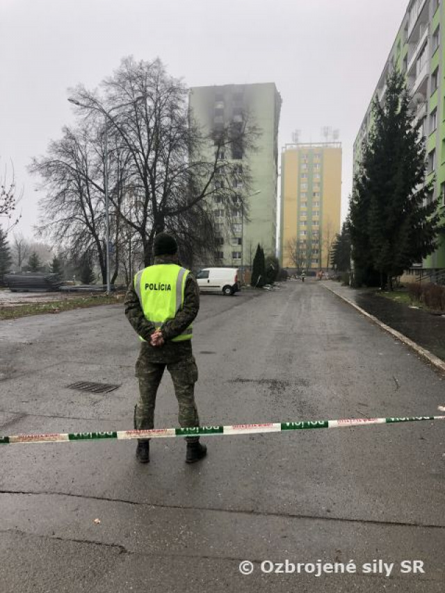 Profesionálni vojaci z prešovskej  posádky nasadení počas mimoriadnej situácie mesta Prešov
