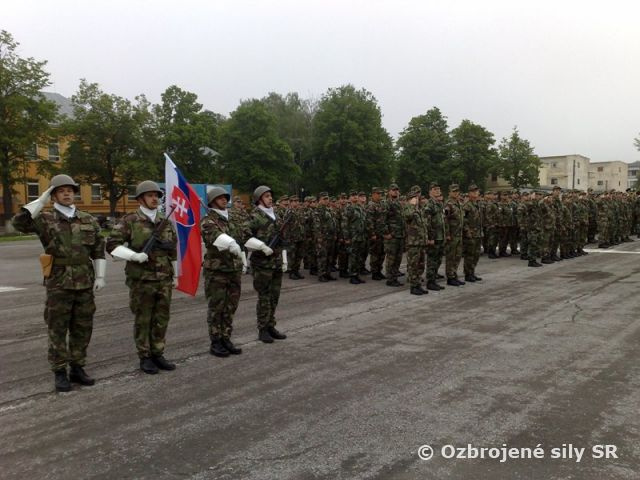 Slávnostný nástup  k 65. výročiu ukončenia 2. svetovej vojny