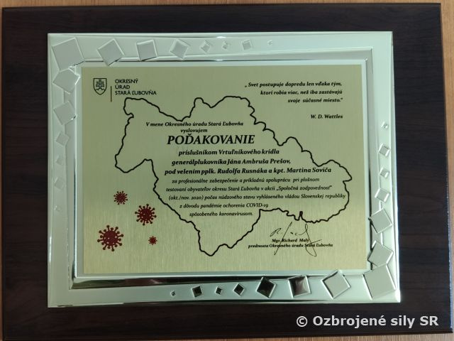 Vrtuľníkové krídlo si prevzalo ocenenie