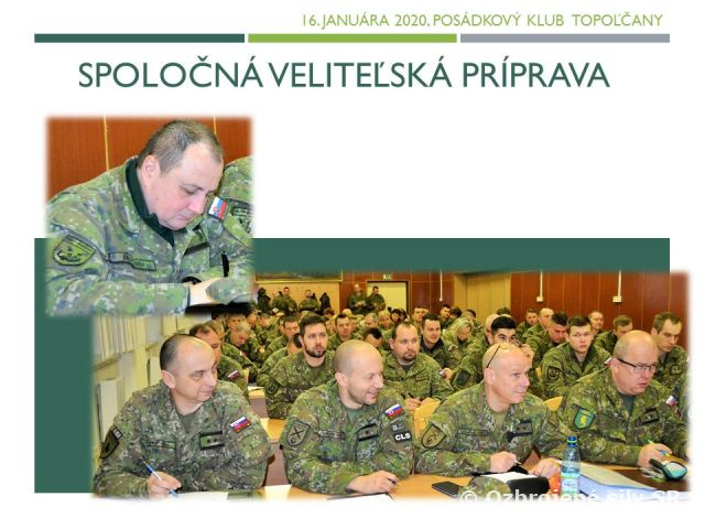 Spoločná veliteľská príprava veliteľstva brigády s veliteľmi práporov 