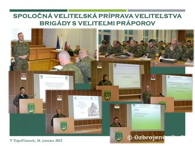 Spoločná veliteľská príprava veliteľstva brigády s veliteľmi práporov