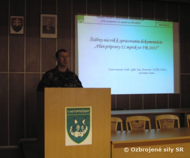 Velitelia deklarovaných jednotiek 12. mprsk v Topoľčanoch