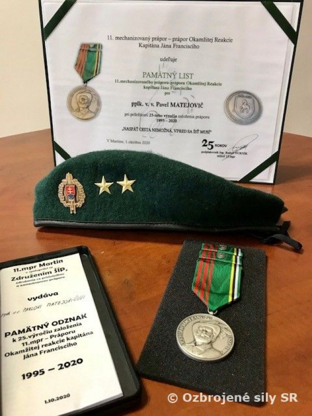 Ocenenie 101-ročného veterána podplukovníka v. v. Pavla Matejoviča
