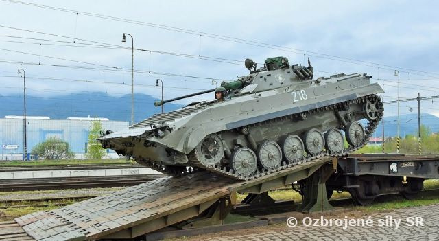 Výcvik vojsk v preprave po železnici u 11.mpr Martin