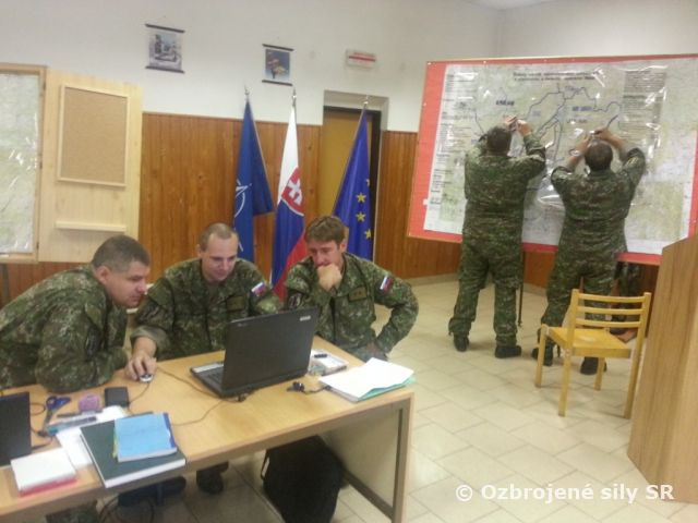 Štábny nácvik raketometného oddielu PS