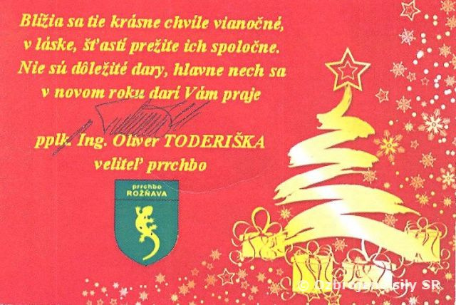 Vianočný pozdrav veliteľa 