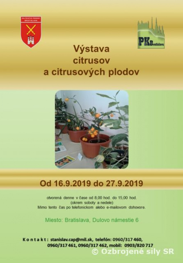 Pozvánka . "Výstava citrusov a citrusových plodov 2019"