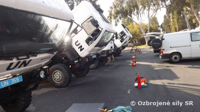 Inšpekcia techniky slovenského kontingentu na Cypre