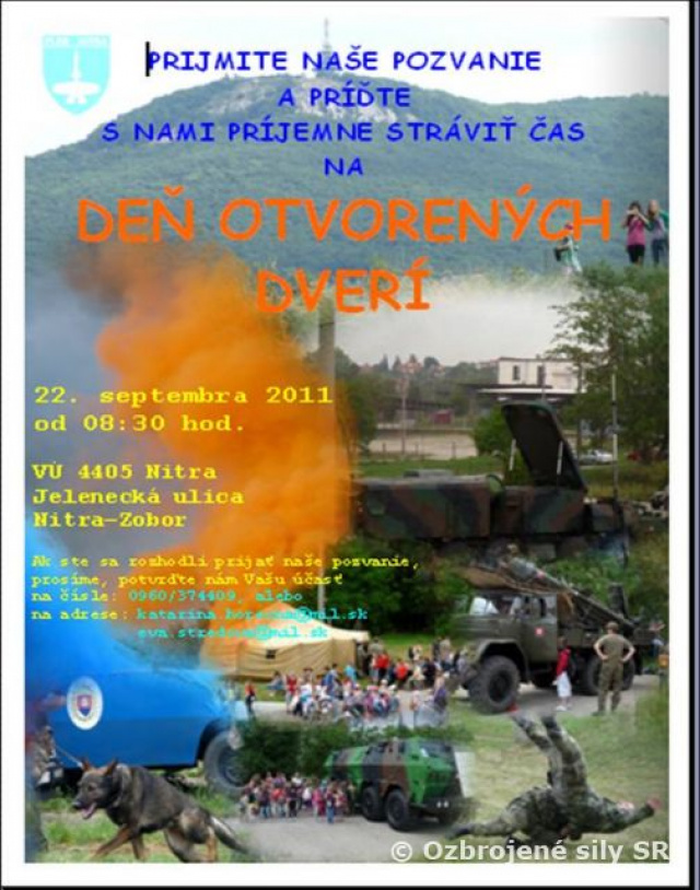 DEŇ OTVORENÝCH DVERÍ – AVÍZO