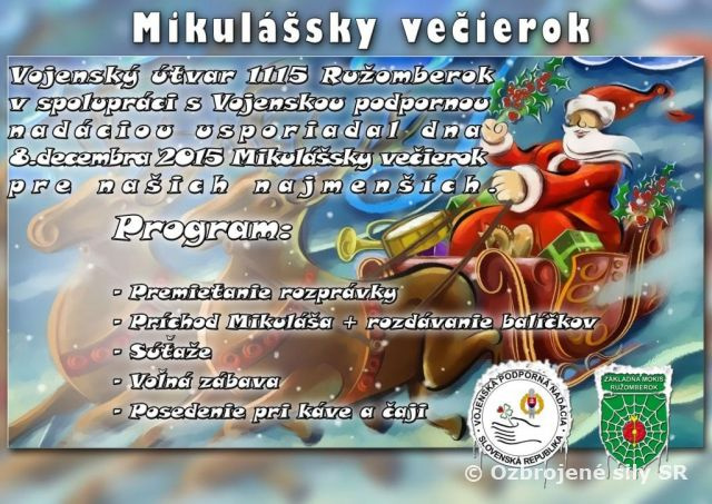 Svätý Mikuláš v sprievode anjelov na Základni mobilných KIS