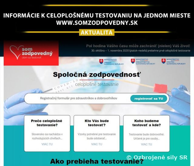 Všetky dostupné informácie k celoplošnému testovaniu na jednom mieste