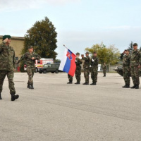 Slávnostný nástup pri príležitosti 7.výročia vzniku 1.mb