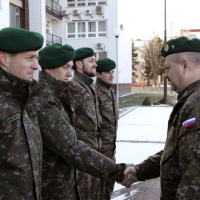 Rozlúčka brigádneho generála Pavla Macka s odchádzajúcimi vojakmi 