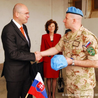 Predseda parlamentu navštívil vojakov na Cypre