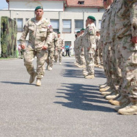 Slávnostné privítanie profesionálnych vojakov po splnení úloh v Afganistane