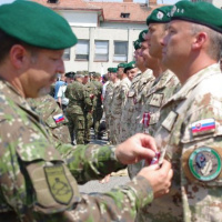 Slávnostné privítanie profesionálnych vojakov po splnení úloh v Afganistane