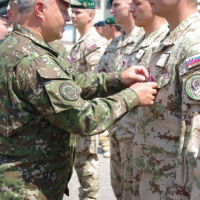 Slávnostné privítanie profesionálnych vojakov po splnení úloh v Afganistane