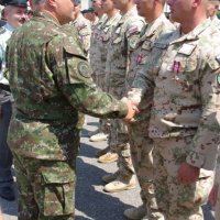 Slávnostné privítanie profesionálnych vojakov po splnení úloh v Afganistane