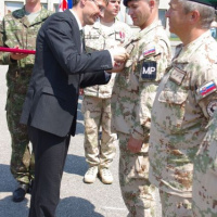 Slávnostné privítanie profesionálnych vojakov po splnení úloh v Afganistane