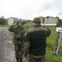 Kontrola veliteľa 2. mechanizovanej brigády počas cvičenia