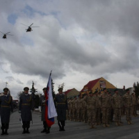 Slávnostné privítanie jednotiek ISAF v Michalovciach