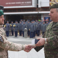 Slávnostné privítanie jednotiek ISAF v Michalovciach