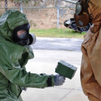 Návšteva Náčelníka Generálneho štábu OS SR počas výcviku chemikov s reálnymi TCHL