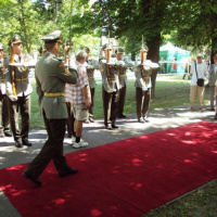 Čestná stráž OS SR a Vojenská hudba OS SR na Úrade vlády